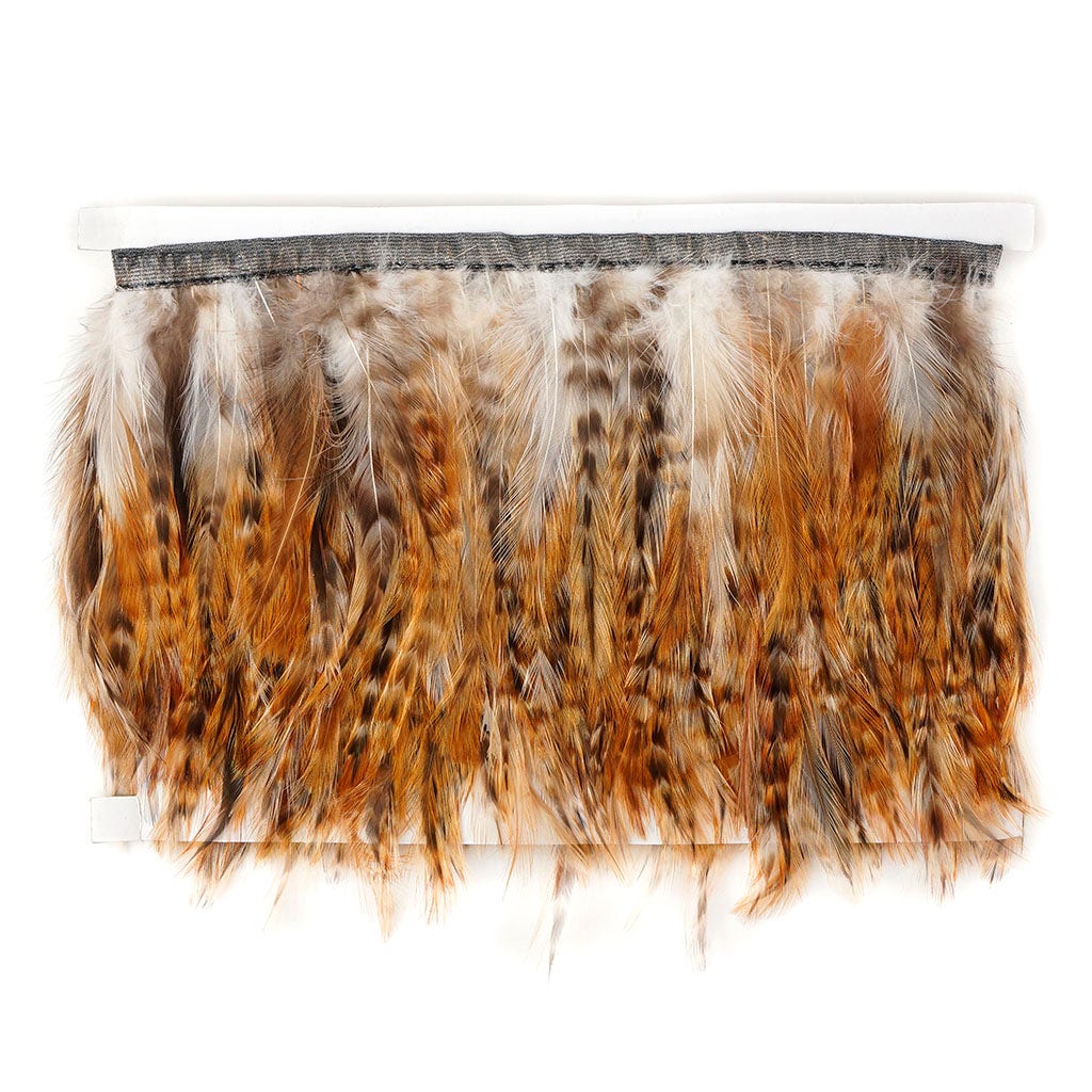 Red Chinchilla Hackle Fringe - Natural - Feathers