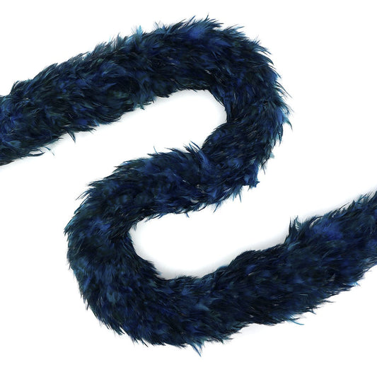 Red Chinchilla Saddle Rooster Feather Boa 4-5’’ - Dark Turquoise - Rooster Boa