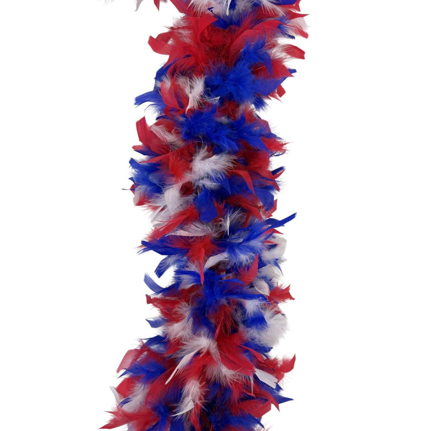 USA Chandelle Feather Boa - Heavyweight - Patriotic Mix