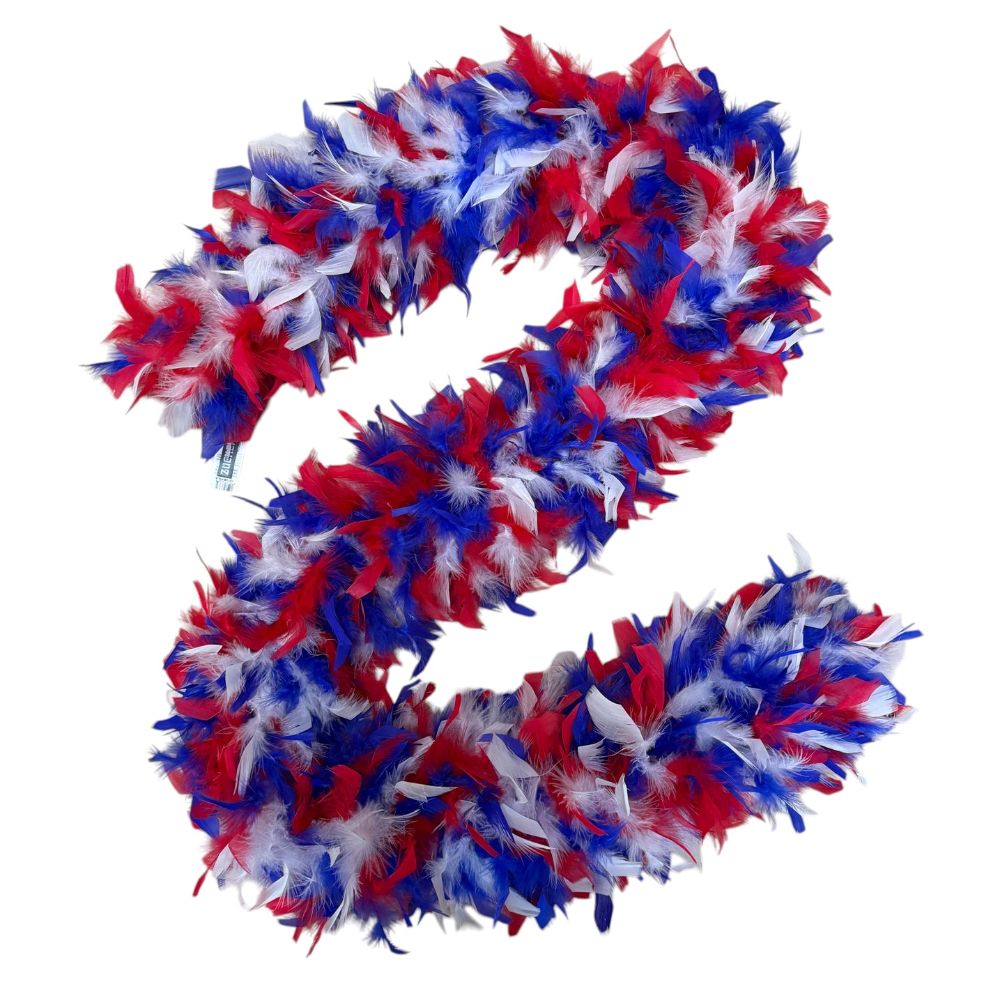 USA Chandelle Feather Boa - Heavyweight - Patriotic Mix