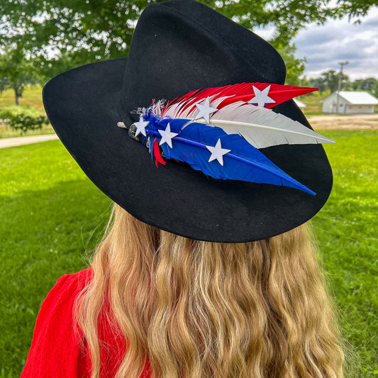Stars & Stripes Feather Hat Trim