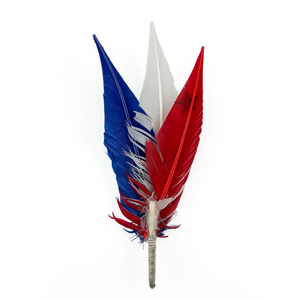 Trimmed Turkey Quill Trim w/Stars --Red/White/Royal