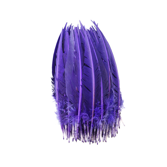 Regal Purple Dagger Turkey Quill Feathers 9-12"