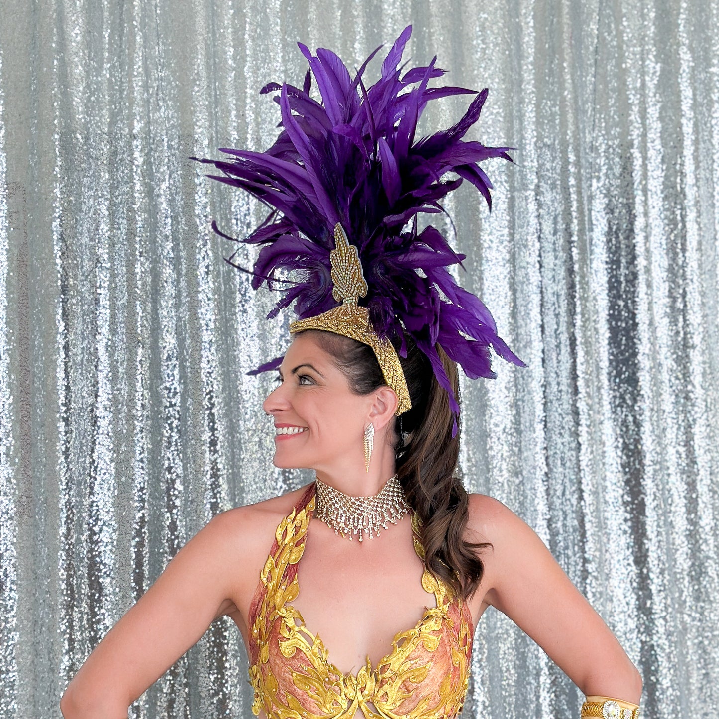 Zizi Regal Showgirl Feather Headpiece