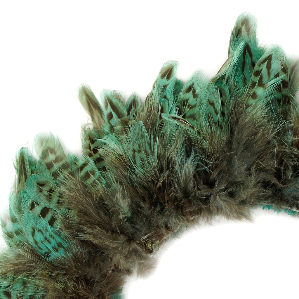 Ringneck Pheasant Plumage 1 YD Light Turquoise - Feathers