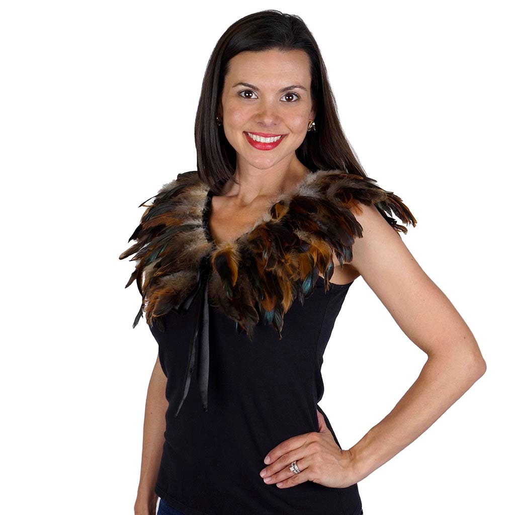 Rooster Coque Feather Cape Natural - Feathers