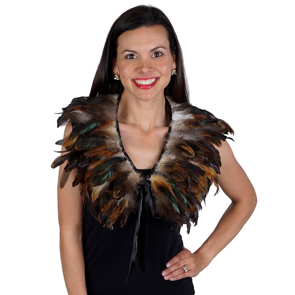 Rooster Coque Feather Cape Natural - Feathers