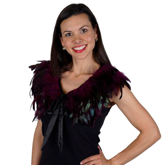 Rooster Coque Feather Cape Purple - Feathers