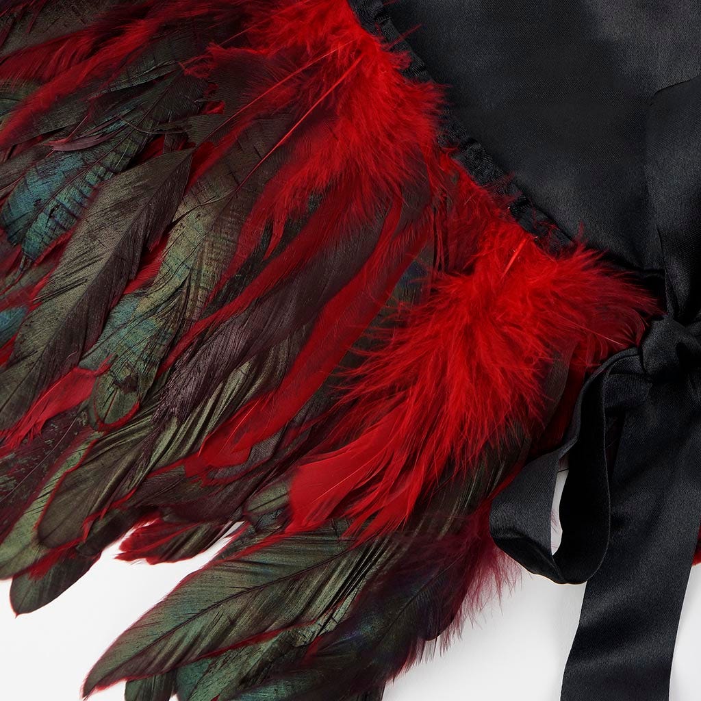 Rooster Coque Feather Cape Red - Feathers