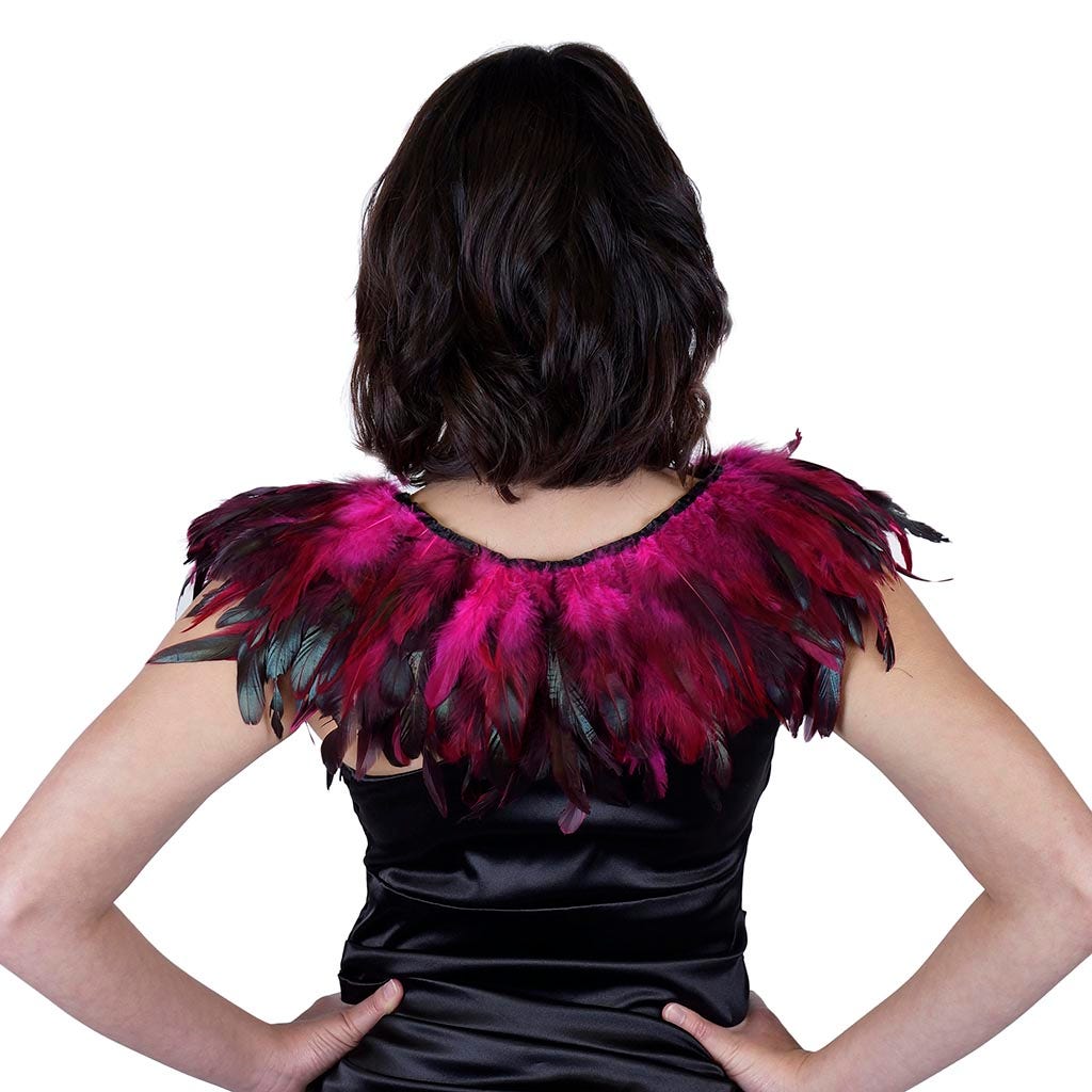 Rooster Coque Feather Cape Shocking Pink - Feathers