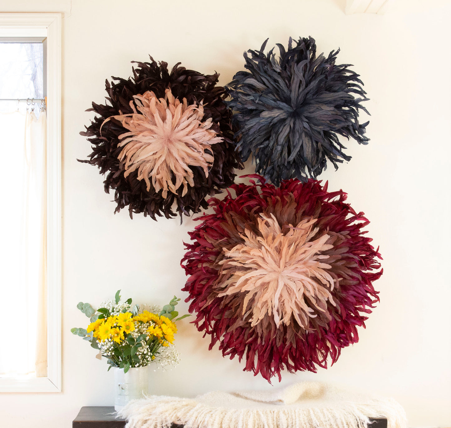 Black Juju Hat Feather Wall Art