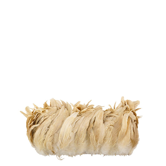 Rooster Coque Tail Feathers Bleach and Dyed - Beige - Feathers