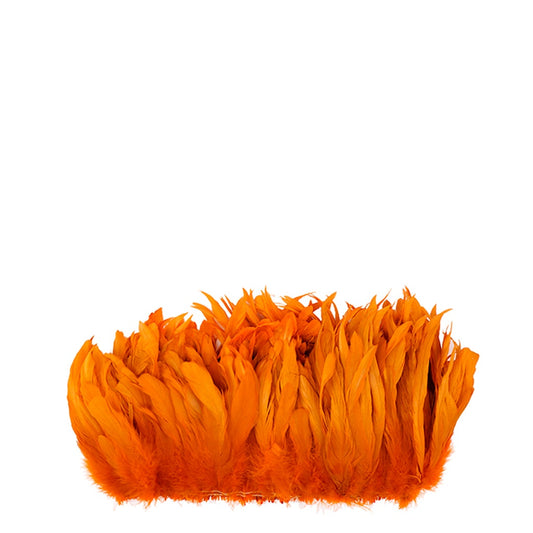 Rooster Coque Tail Feathers Bleach and Dyed - Orange - Feathers