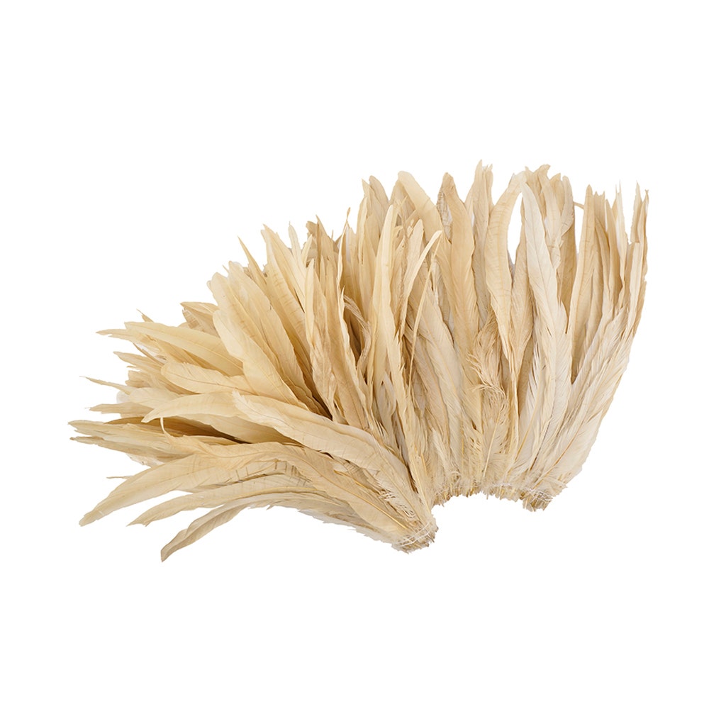 Rooster Coque Tails-Bleach-Dyed - Beige - Feathers