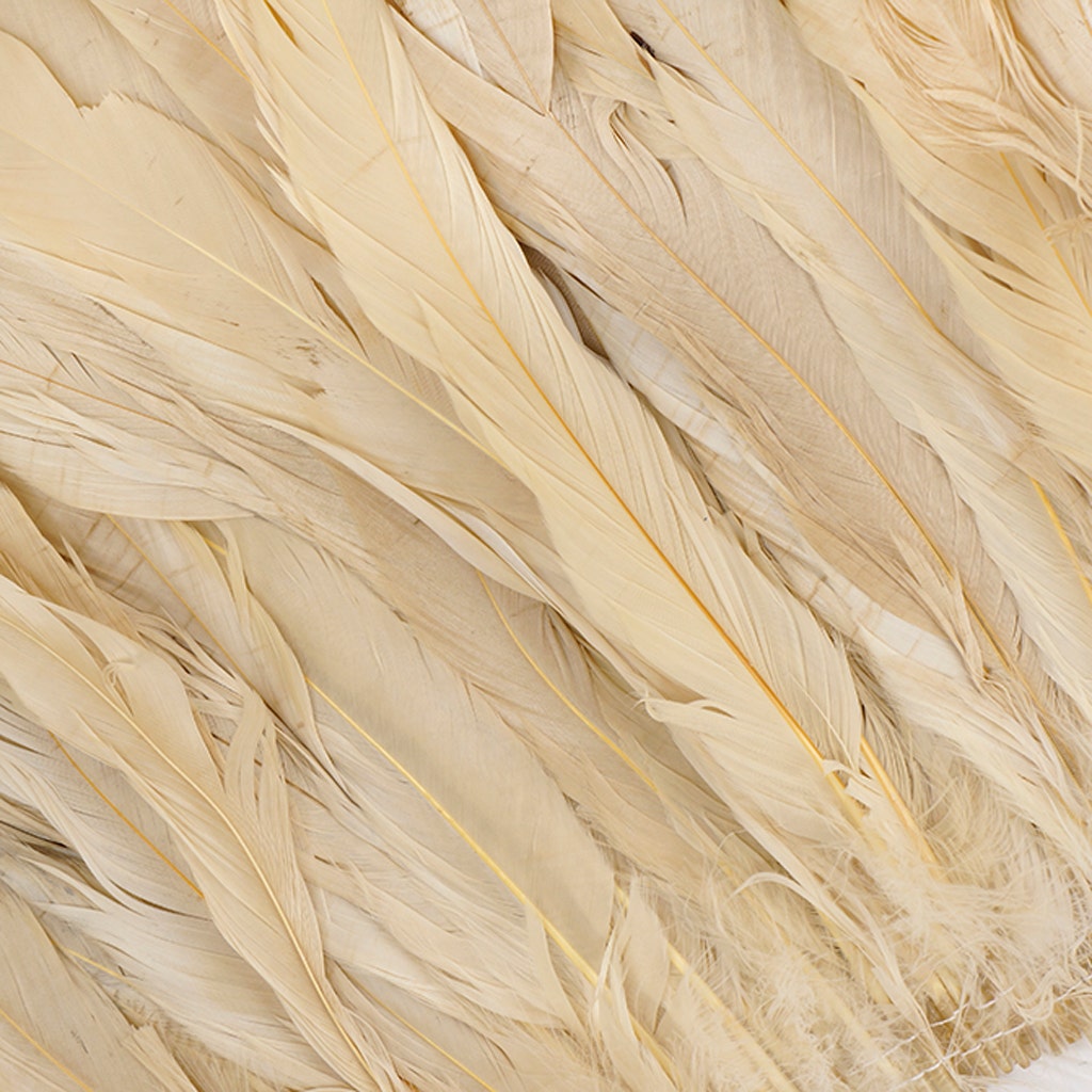 Rooster Coque Tails-Bleach-Dyed - Beige - Feathers