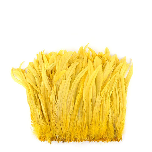 Rooster Coque Tails-Bleach-Dyed Bright Yellow - Feathers