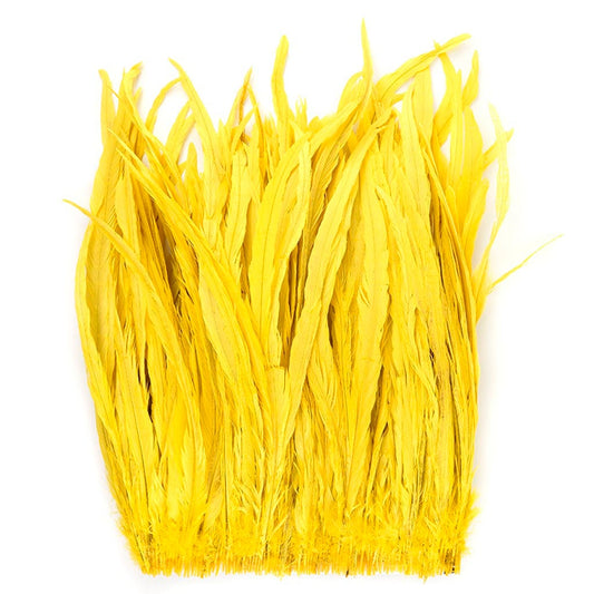 Rooster Coque Tails-Bleach-Dyed Bright Yellow - Feathers