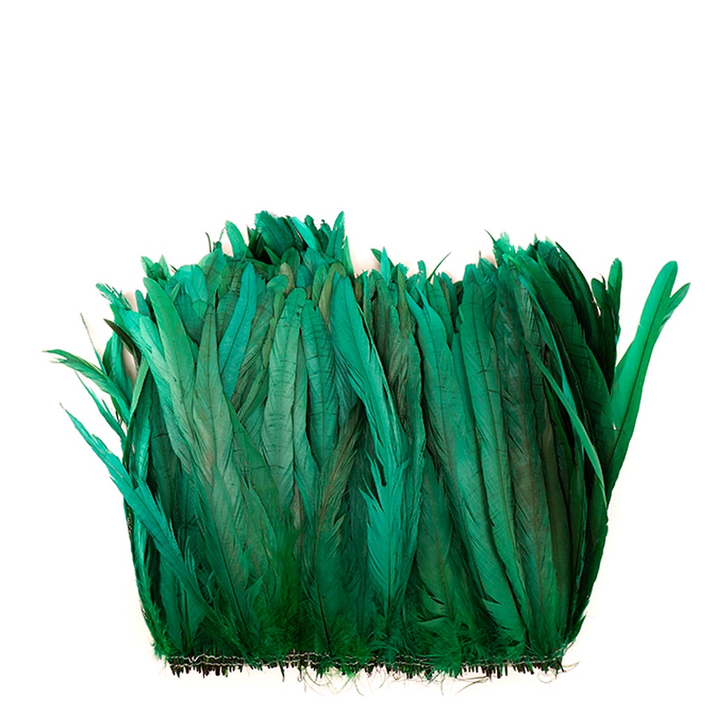 Rooster Coque Tails-Bleach-Dyed - Kelly - Feathers