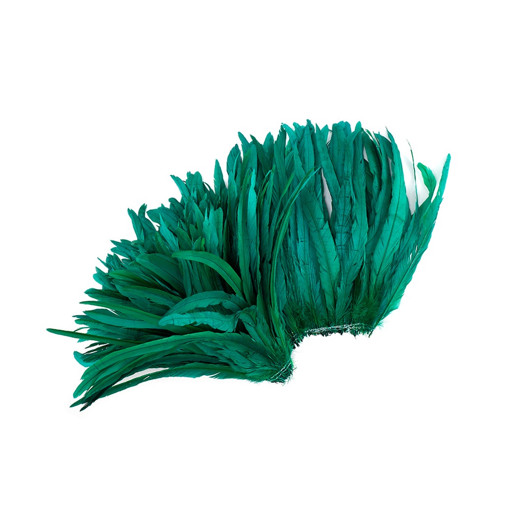 Rooster Coque Tails-Bleach-Dyed - Kelly - Feathers