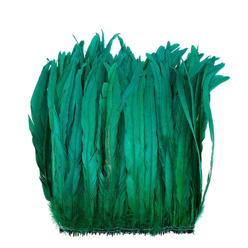 Rooster Coque Tails-Bleach-Dyed - Kelly - Feathers