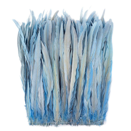 Rooster Coque Tails-Bleach-Dyed Light Blue - Feathers