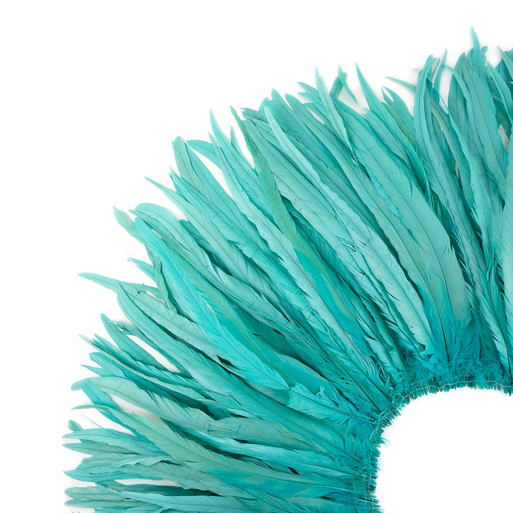 Rooster Coque Tails-Bleach-Dyed - Lt Turquoise - Feathers