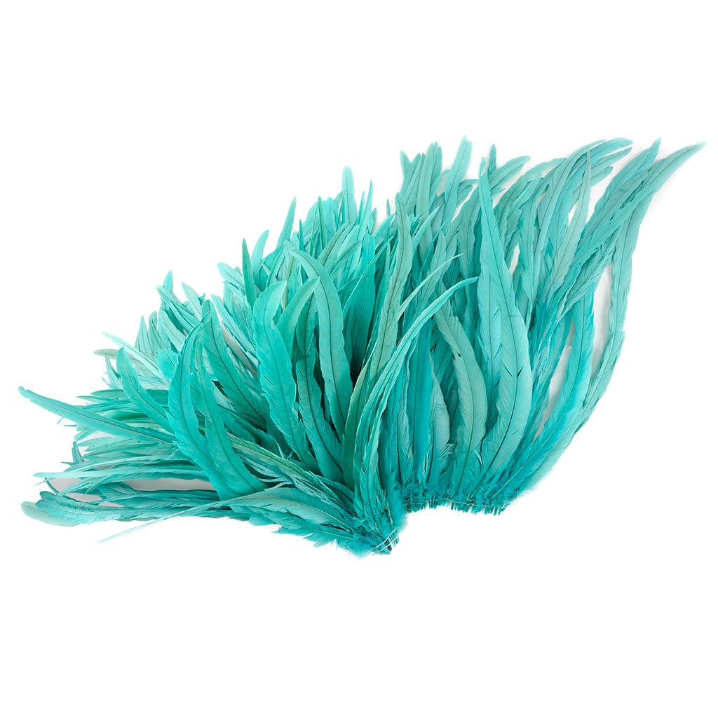 Rooster Coque Tails-Bleach-Dyed - Lt Turquoise - Feathers