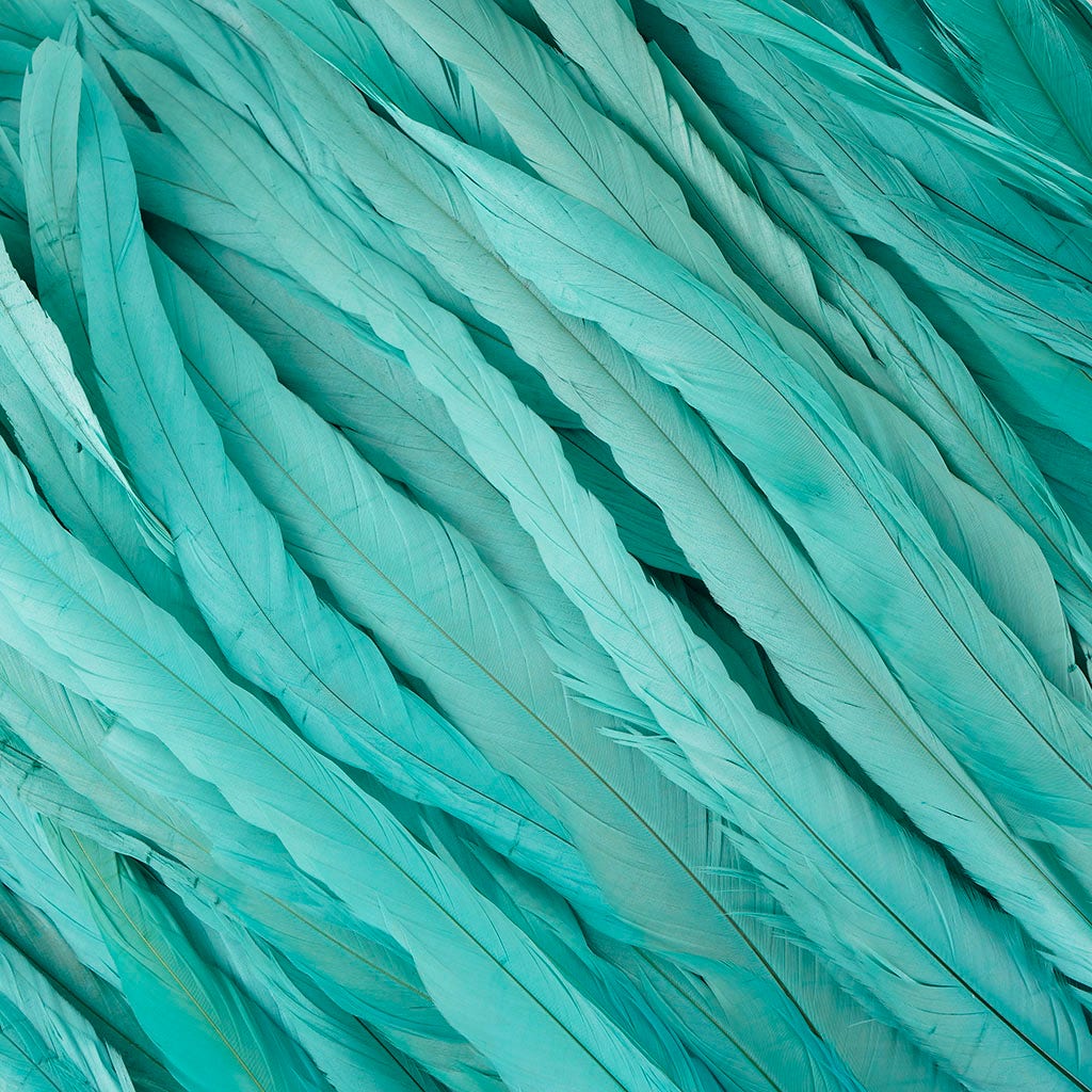 Rooster Coque Tails-Bleach-Dyed - Lt Turquoise - Feathers