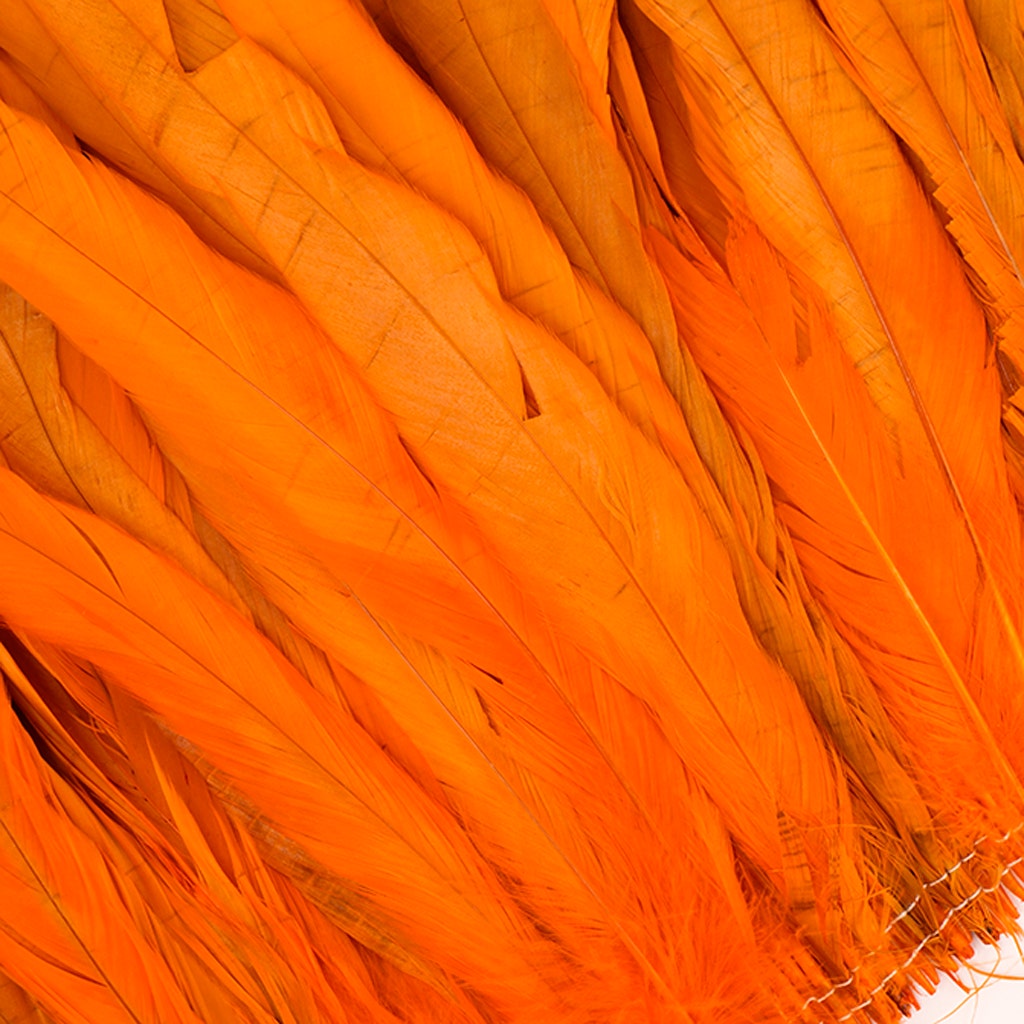 Rooster Coque Tails-Bleach-Dyed - Orange - Feathers