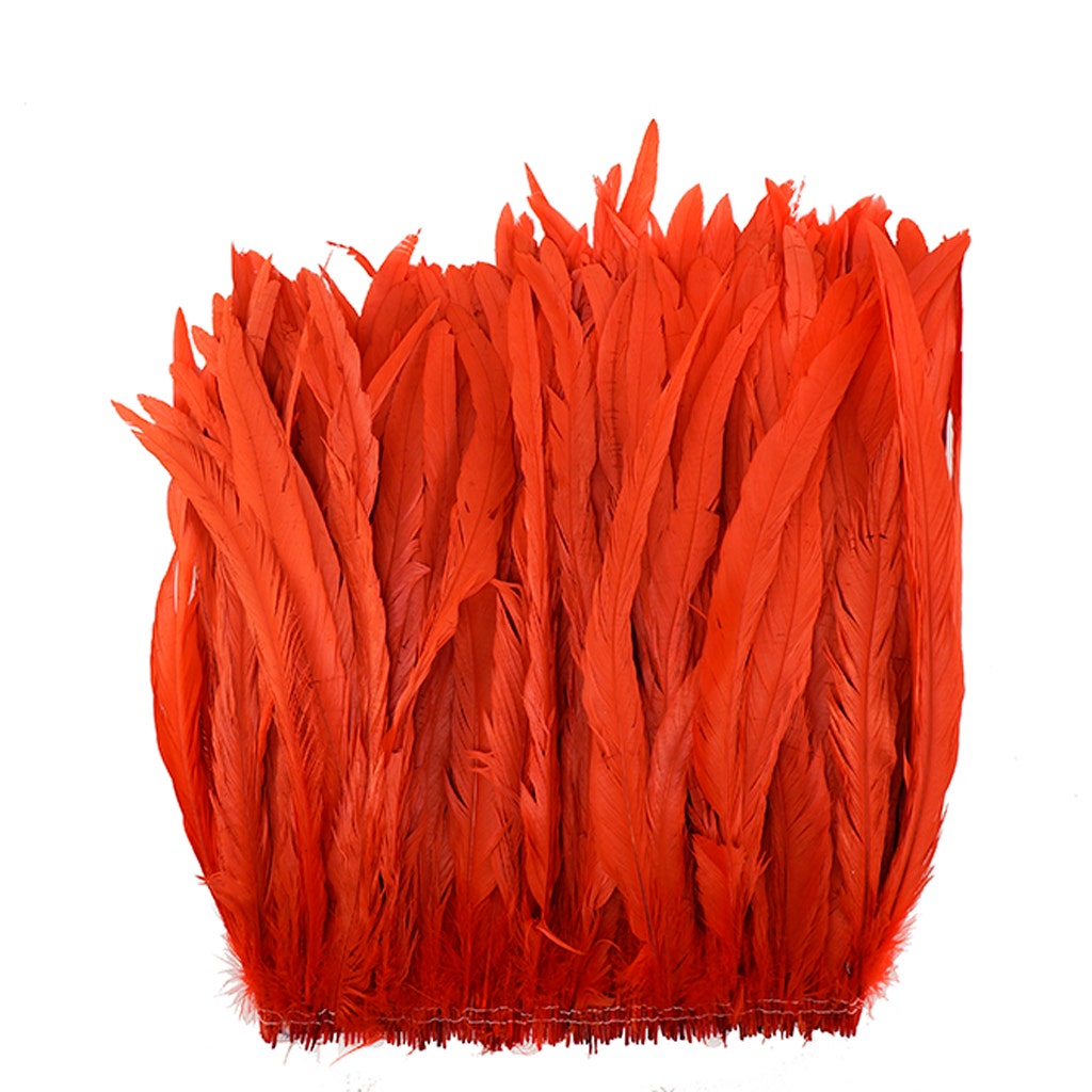 Rooster Coque Tails-Bleach-Dyed - Red - Feathers