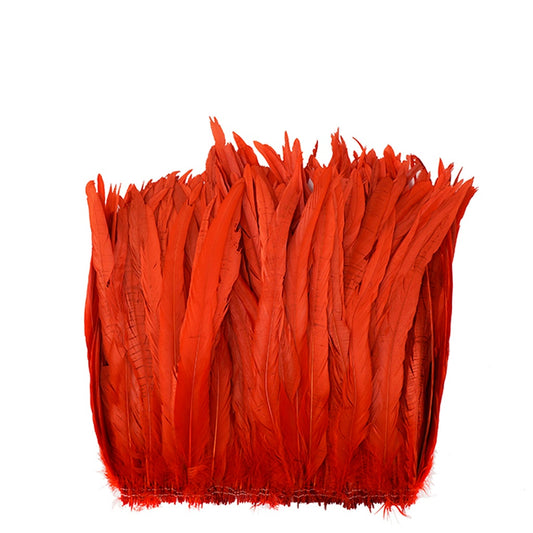 Rooster Coque Tails-Bleach-Dyed - Red - Feathers