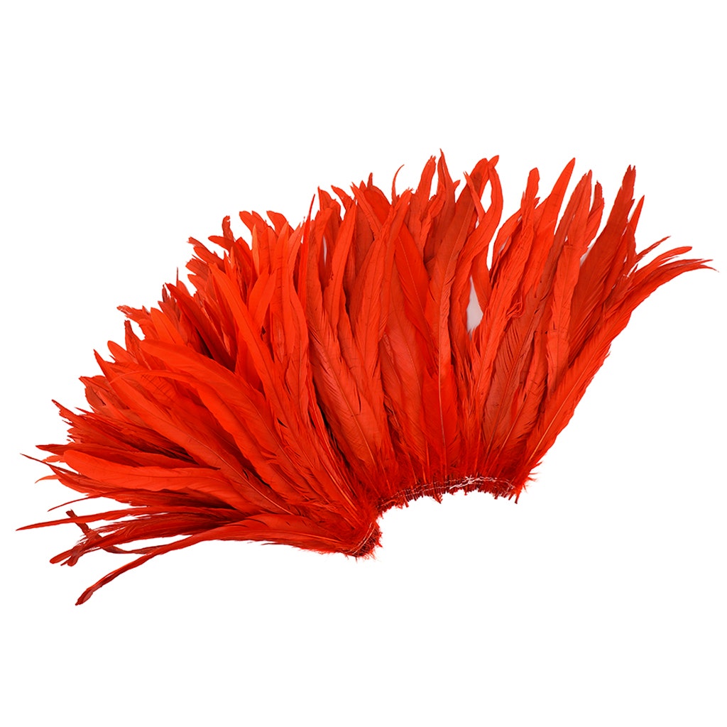 Rooster Coque Tails-Bleach-Dyed - Red - Feathers