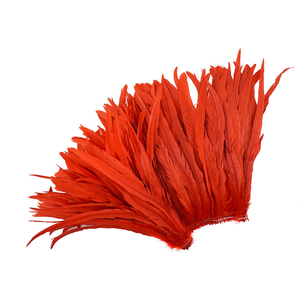 Rooster Coque Tails-Bleach-Dyed - Red - Feathers