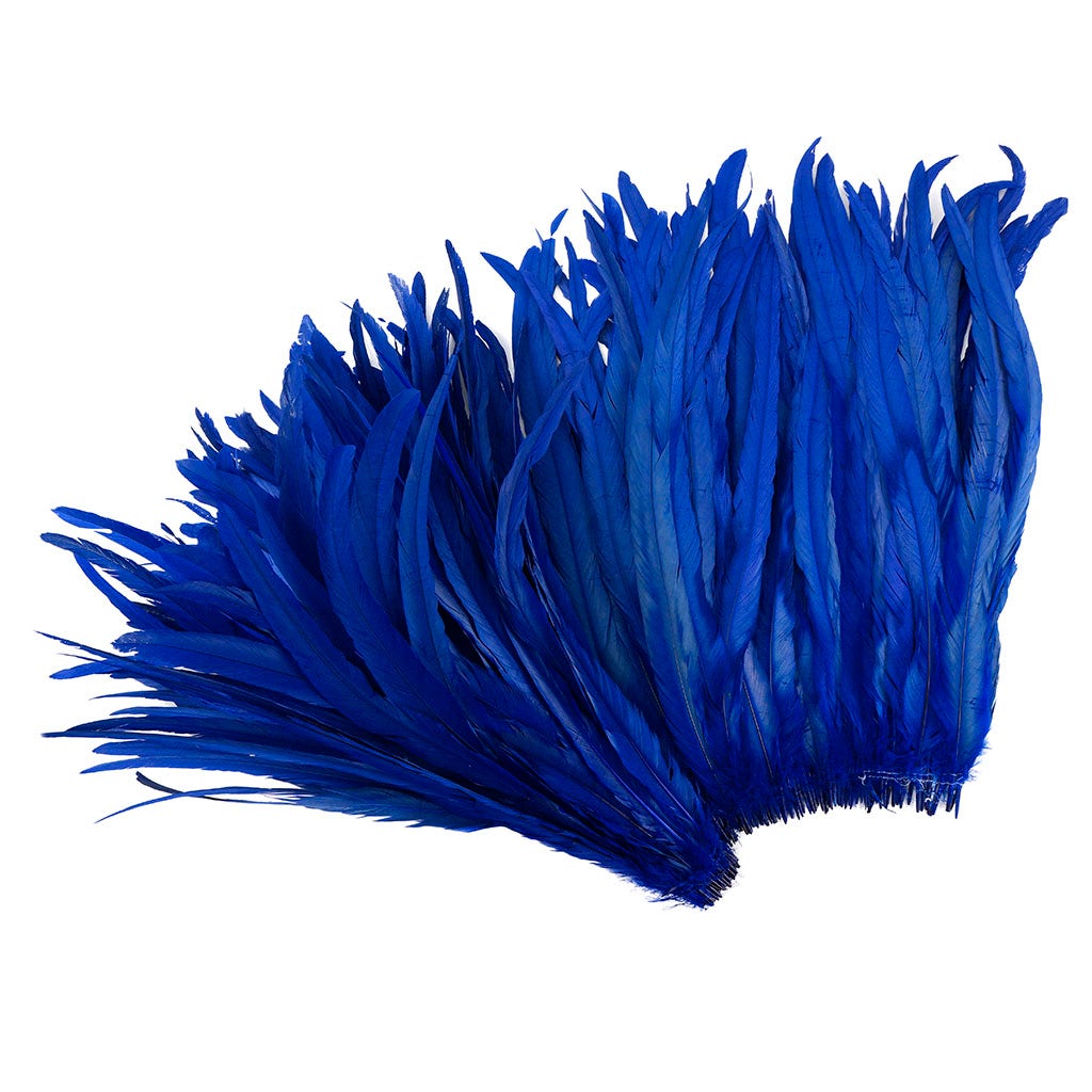 Rooster Coque Tails-Bleach-Dyed - Royal - Feathers