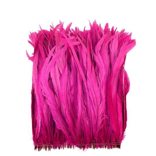 Rooster Coque Tails-Bleach-Dyed Shocking Pink - Feathers