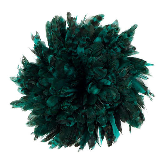 Rooster Coque Tails-Chinchilla 1YD Dark Aqua - Feathers