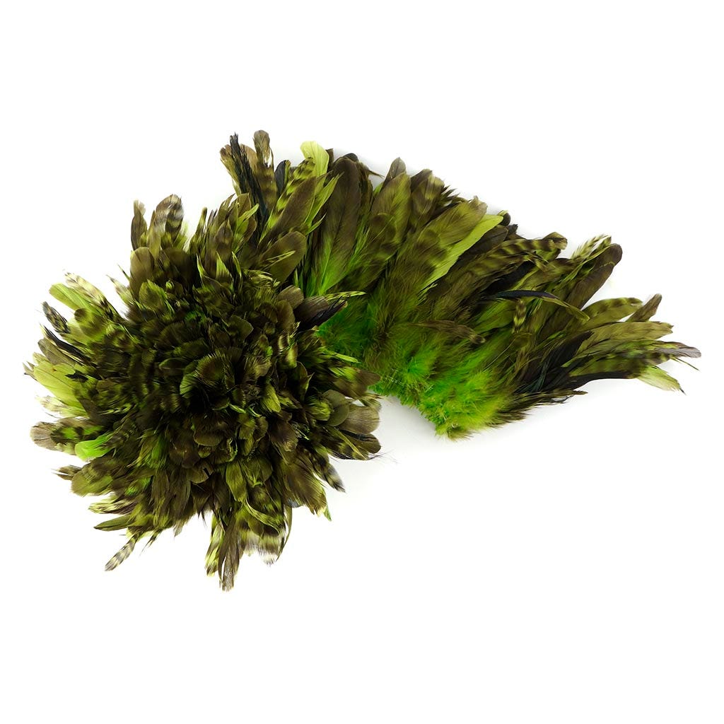 Rooster Coque Tails-Chinchilla 1YD Lime - Feathers