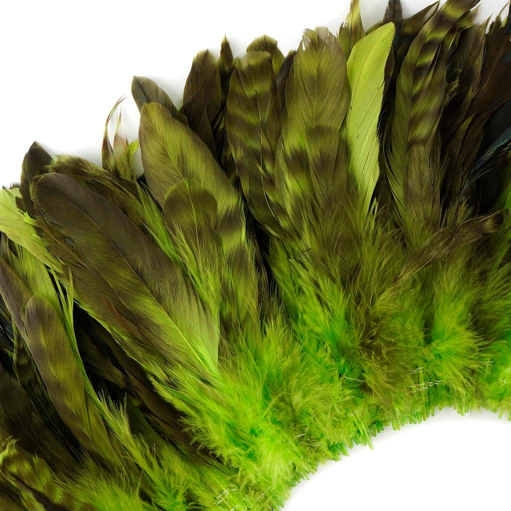 Rooster Coque Tails-Chinchilla 1YD Lime - Feathers