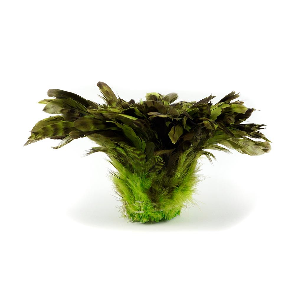 Rooster Coque Tails-Chinchilla 1YD Lime - Feathers