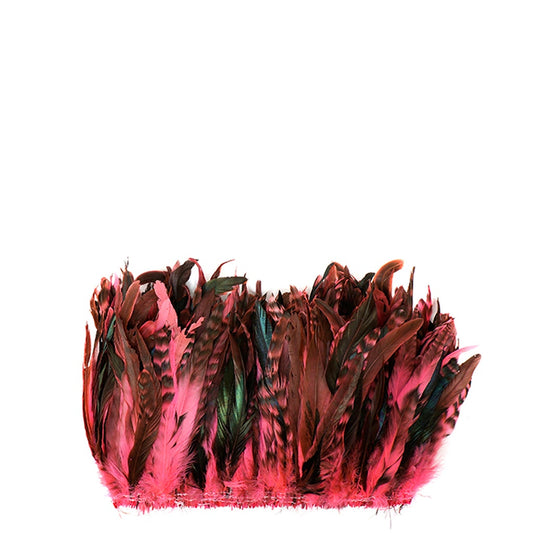 Rooster Coque Tails-Chinchilla - Pink Orient - 7-10’’ - 1/4 lb (1.25 yards) - Feathers