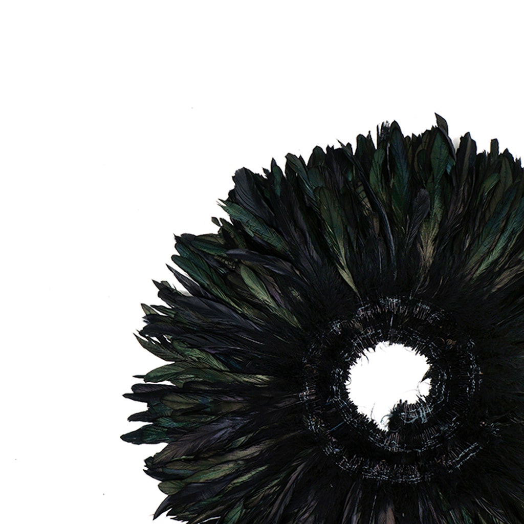 Rooster Coque Tails-Dyed - Black - Feathers