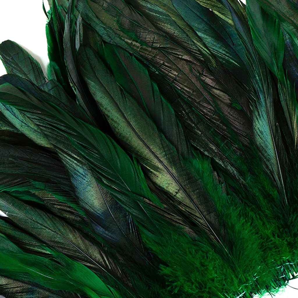 Rooster Coque Tails-Dyed - Kelly - Feathers