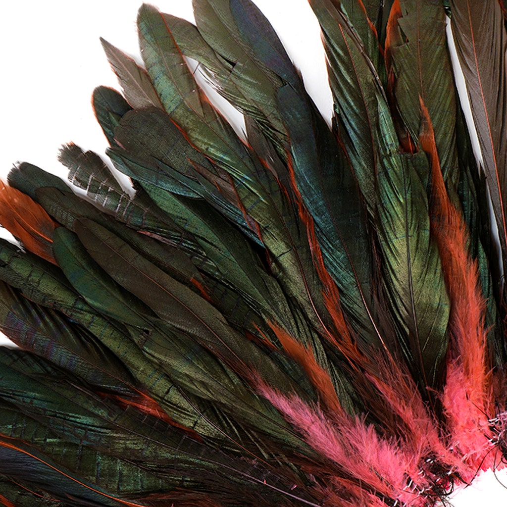 Rooster Coque Tails-Dyed - Pink Orient - Feathers