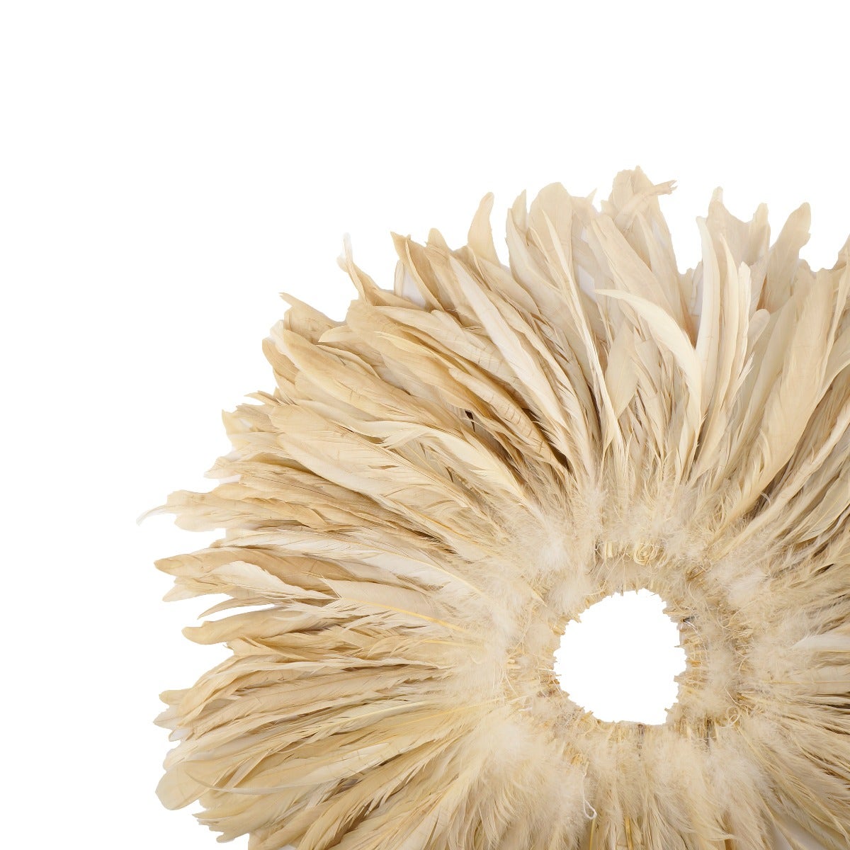 ROOSTER COQUE TAILS FEATHERS BLEACH DYED 7-10” - 1/2 Yard (18’’) - Beige - Feathers