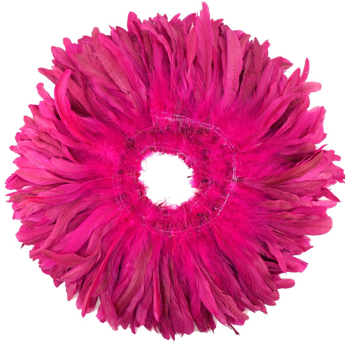 ROOSTER COQUE TAILS FEATHERS BLEACH DYED 7-10” - 1/2 Yard (18’’) Shocking Pink - Feathers