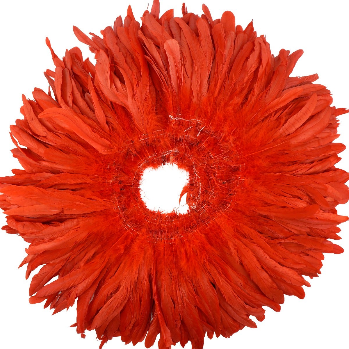 ROOSTER COQUE TAILS FEATHERS BLEACH DYED 7-10” - 1/2 Yard (18’’) Red - Feathers