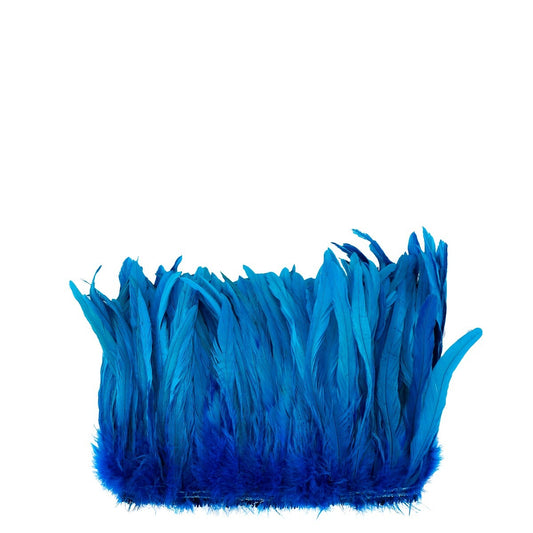 ROOSTER COQUE TAILS FEATHERS BLEACH DYED 7-10” - 1/2 Yard (18’’) - Dark Turquoise - Feathers