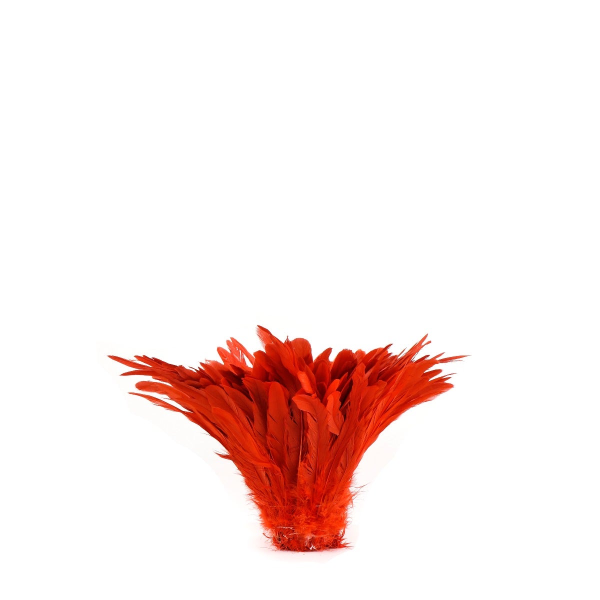 ROOSTER COQUE TAILS FEATHERS BLEACH DYED 7-10” - 1/2 Yard (18’’) Red - Feathers