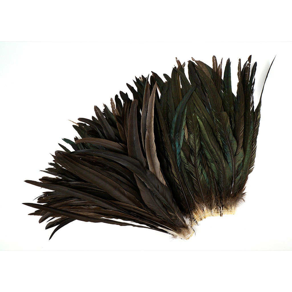 Rooster Coque Tails Feathers Bronze Natural 15-18’’ [1/4 LB Bulk] - Feathers