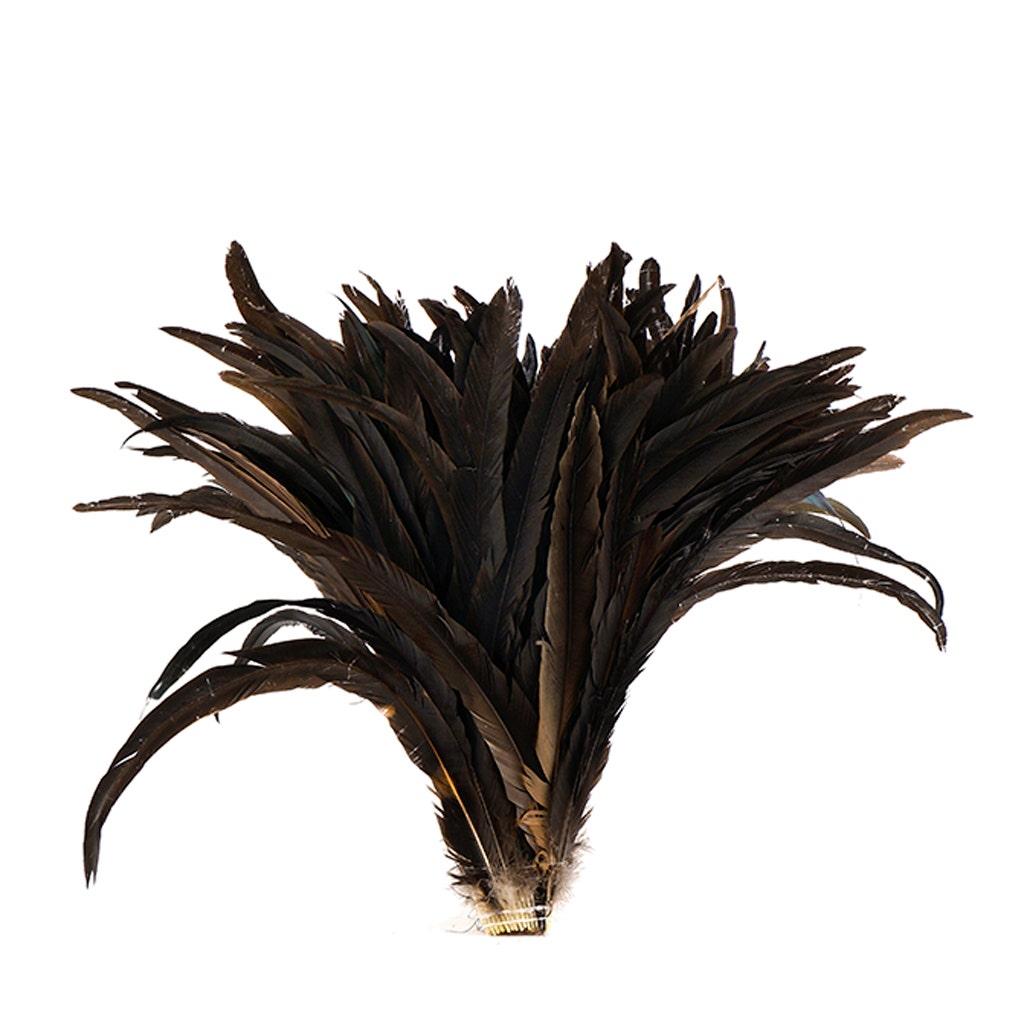 Rooster Coque Tails Feathers Bronze Natural 15-18’’ [1/4 LB Bulk] - Feathers